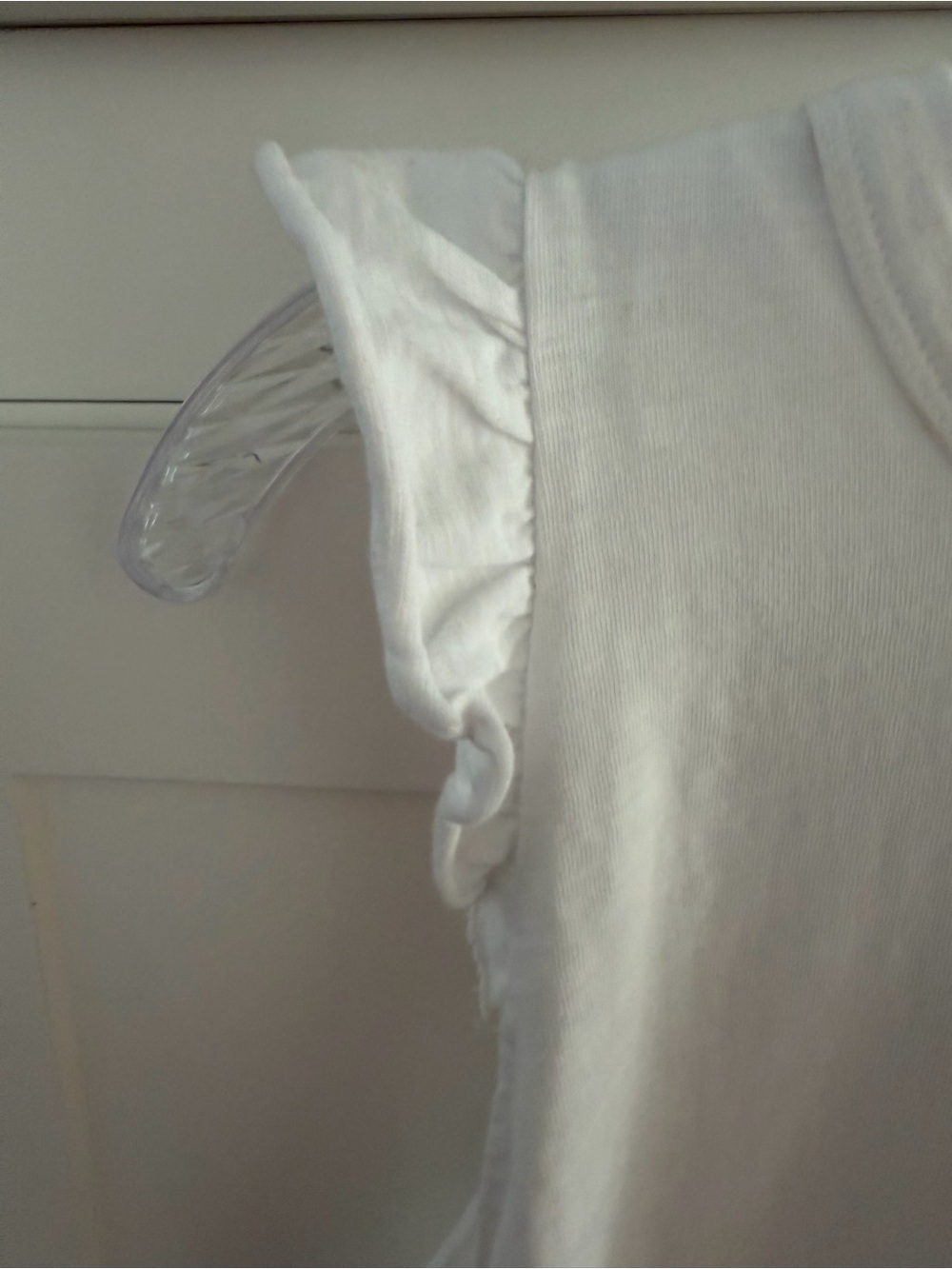 Sundry White Ruffle Cap-Sleeve Tank - Picture 6 of 7